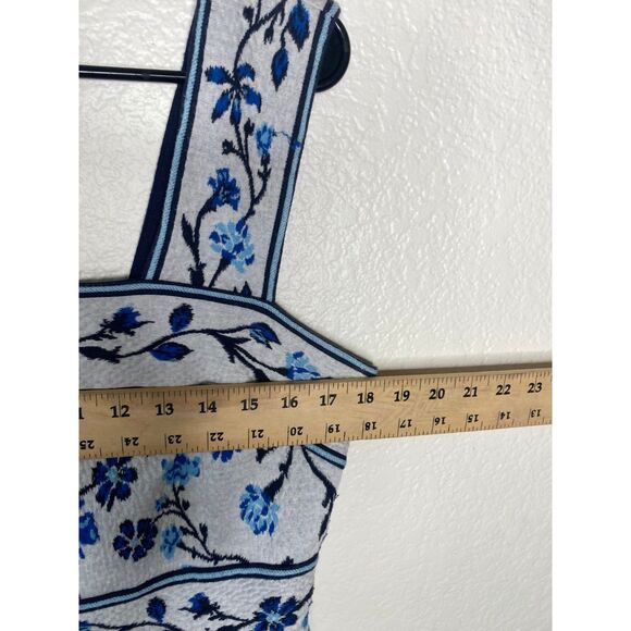 Maeve Anthropologie shannon jacquard fit and flare floral dress garden spring L - Picture 7 of 8